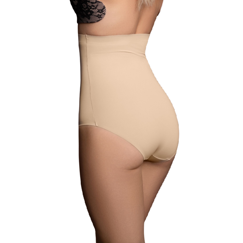 BYE-BRA - BRAGUITA SIN COSTURAS CON CINTURÓN ESTILO BEIGE TALLA L