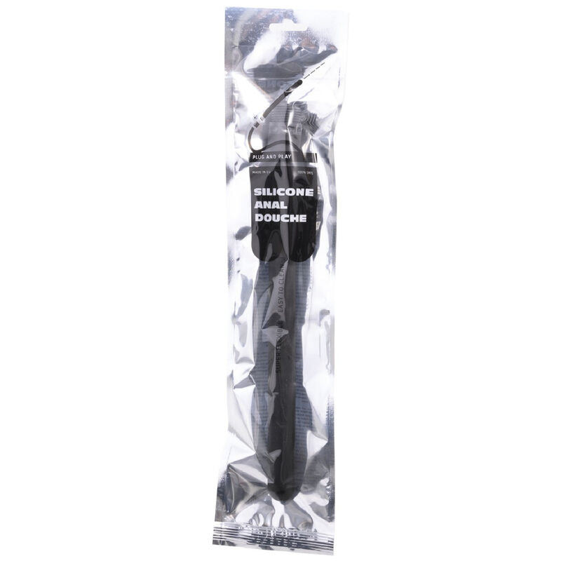 TODO NEGRO - DUCHA ANAL DE SILICONA MEGA RIPPLE 28,5 CM