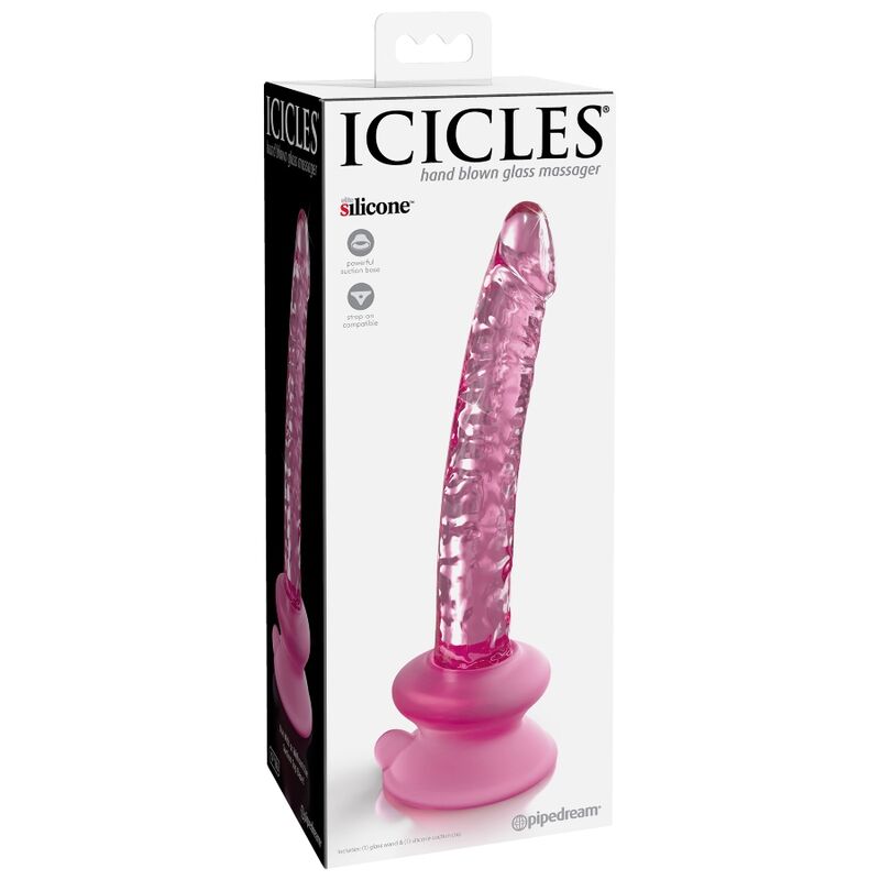 ICICLES - N. 86 VIBRADOR DE VIDRIO CON VENTOSA