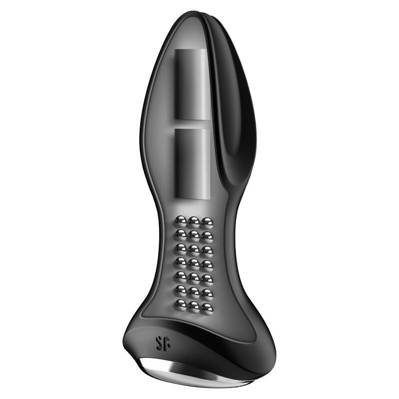 SATISFYER - PLUG ROTATOR 2+ VIBRADOR CON APLICACIÓN NEGRO