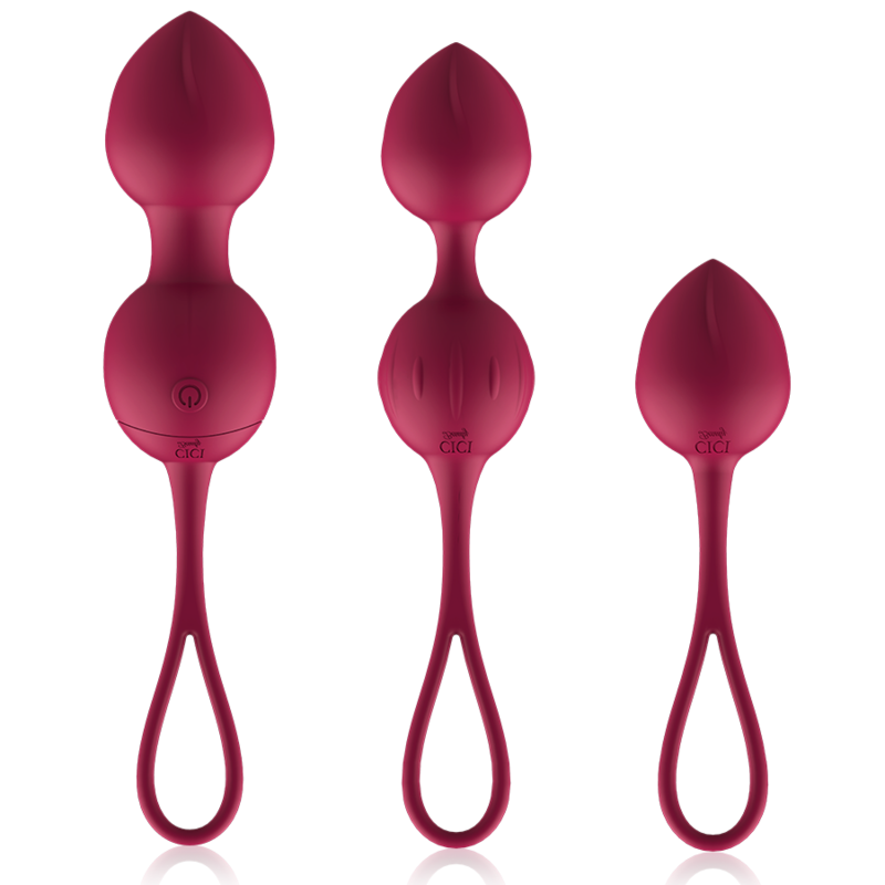 CICI BEAUTY - CONTROL REMOTO DE SILICONA PREMIUM 3 PERLAS VIBRATORIAS KEGEL