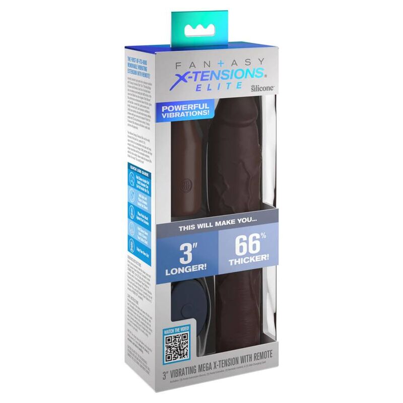 FANTASY X-TENSIONS - FUNDA PIPEDREAMS 22,86 CM + ENCHUFE 7,62 CM MANDO MARRÓN