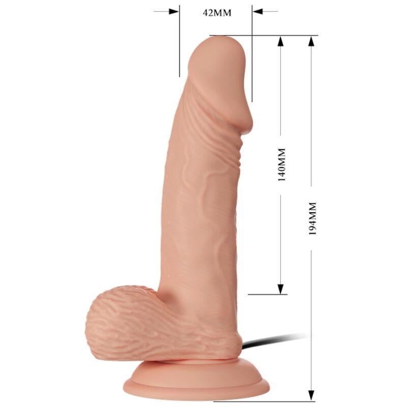 BAILE - HERMOSO ENCUENTRO VIBRADOR ZEBULON 19,4 CM NATURAL