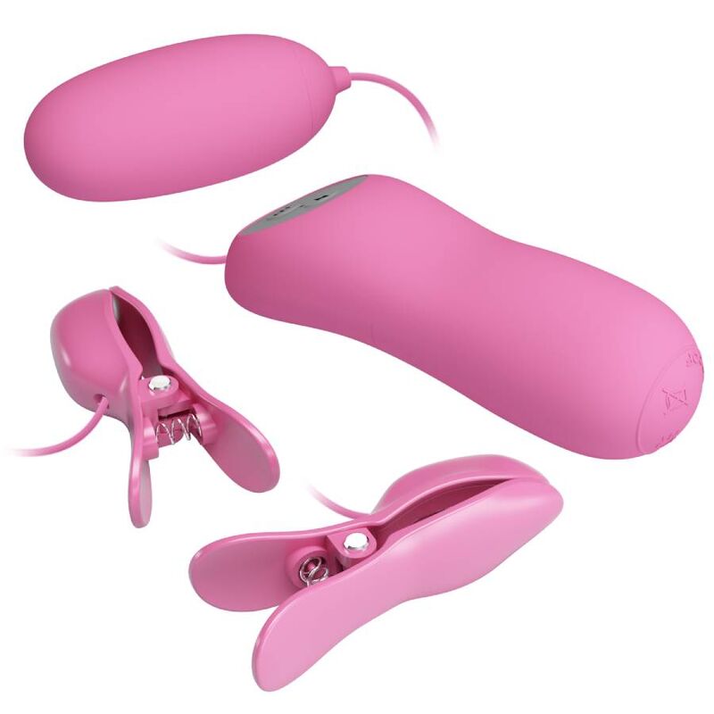 PRETTY LOVE - PINZA VIBRADORA ROSA CON ELECTROSHOCK