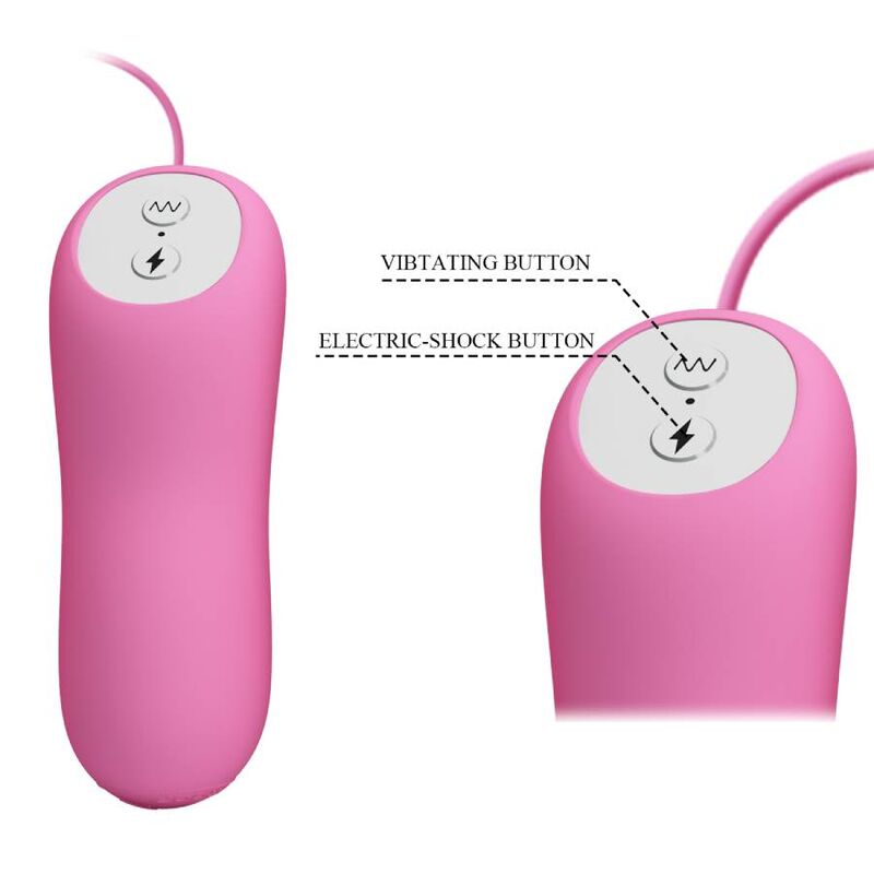 PRETTY LOVE - PINZA VIBRADORA ROSA CON ELECTROSHOCK