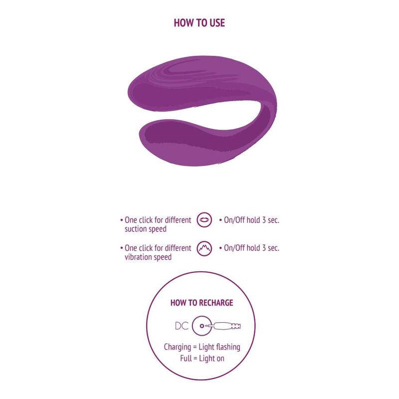 XOCOON - VIBRADOR PARA PAREJAS DE AMOR DE COLOR MORADO