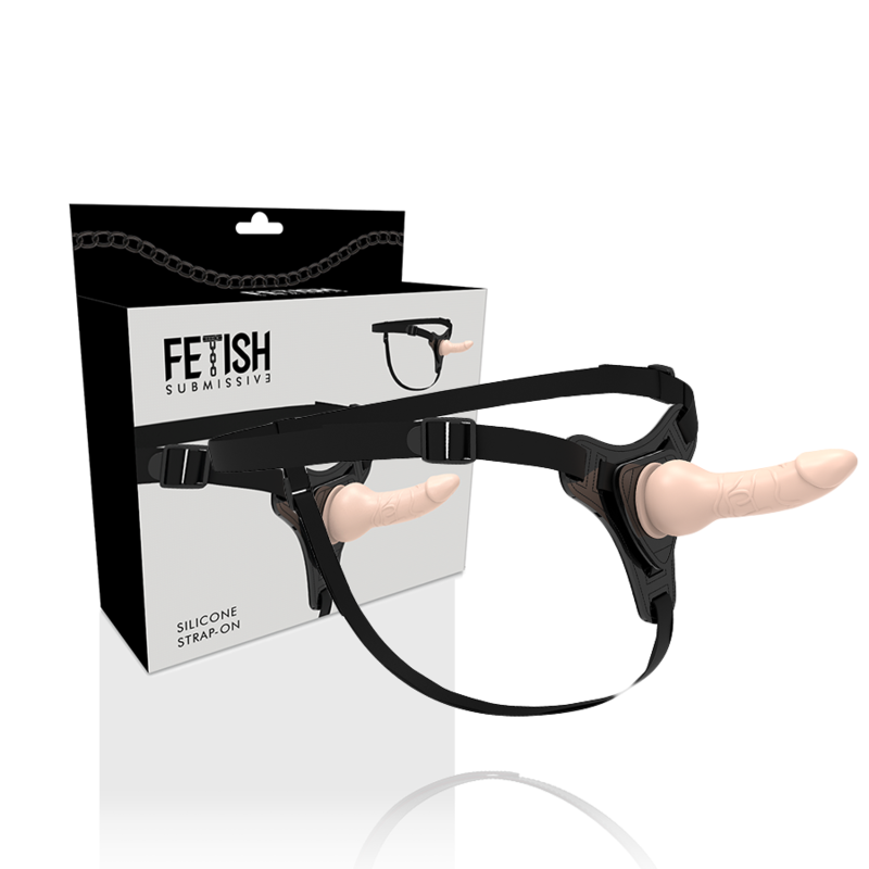ARNÉS FETICHE SUMMISSIVE - SILICONA REALISTA CARNE 16CM