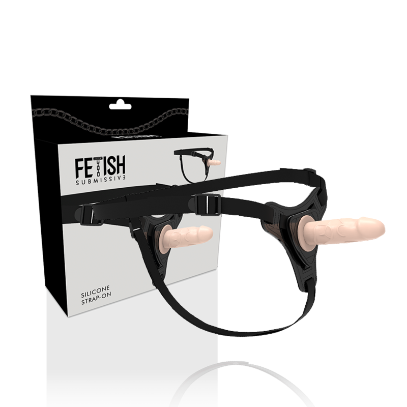 ARNÉS FETICHE SUMMISSIVE - SILICONA REALISTA CARNE 12,5 CM