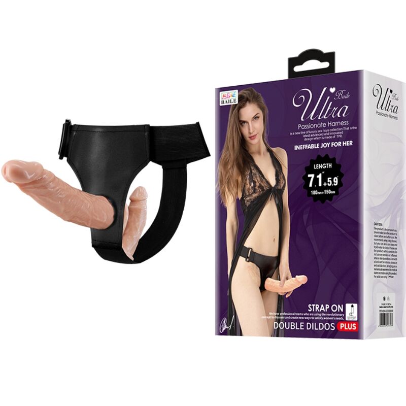 BAILE - DILDOS DOBLES ULTRA APASIONANTES CON ARNÉS