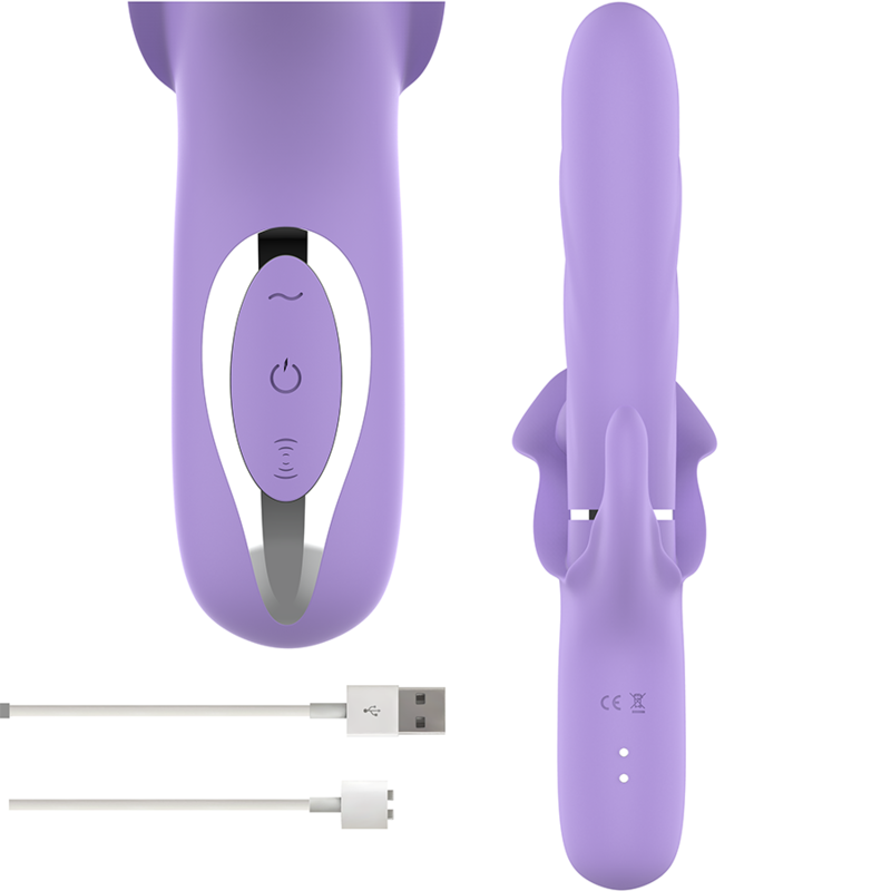 INTENSE - BILLIE MULTIFUNCTION RECHARGEABLE VIBRATOR JUICE AND PULSATION PURPLE