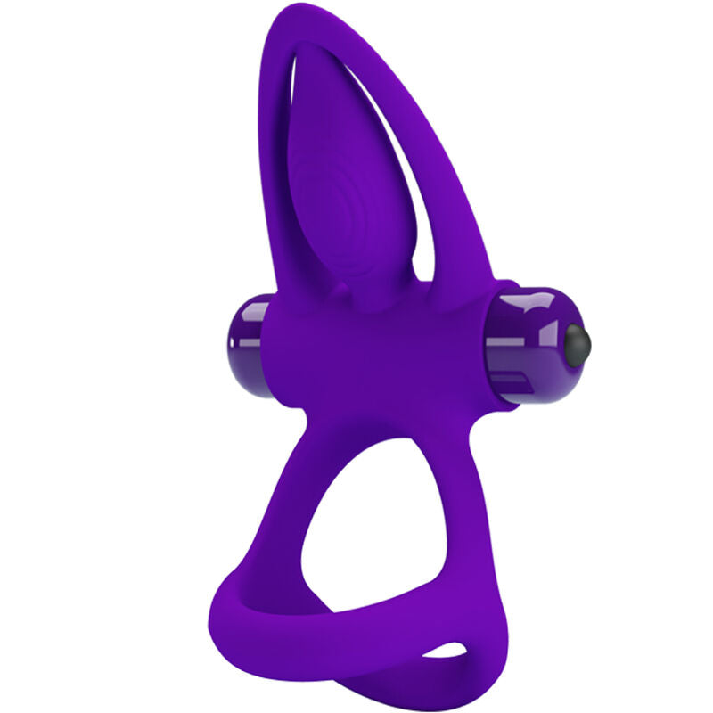 PRETTY LOVE - ANILLO VIBRADOR DE SILICONA MORADO 10 VIBRACIONES