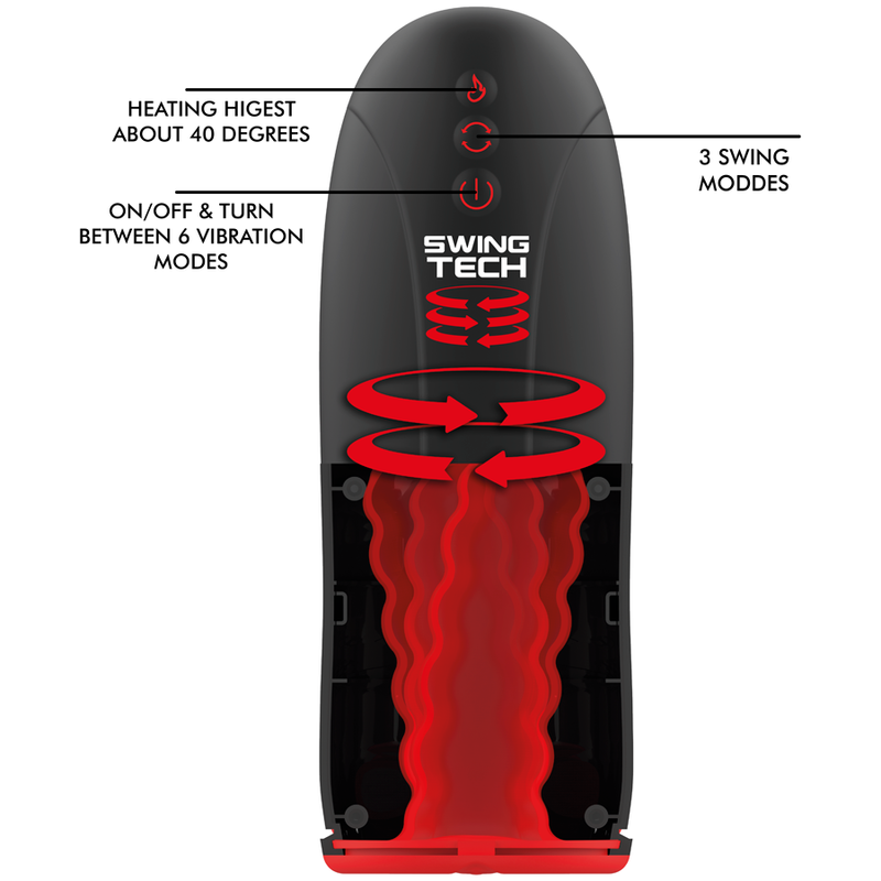 JAMYJOB - SWING-R EFECTO CALENTAMIENTO, TECNOLOGÍA SWING Y MASTURBADOR VIBRADOR