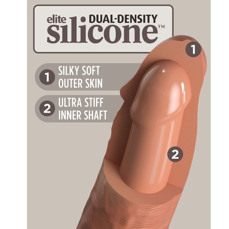 KING COCK - ARNÉS AJUSTABLE CÓMODO ELITE CON DILDO DE 17,8 CM