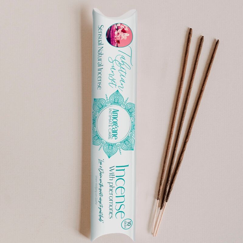 AMOREANE - INCIENSO TAHITIAN SUNSET CON FEROMONAS AROMA FLORAL