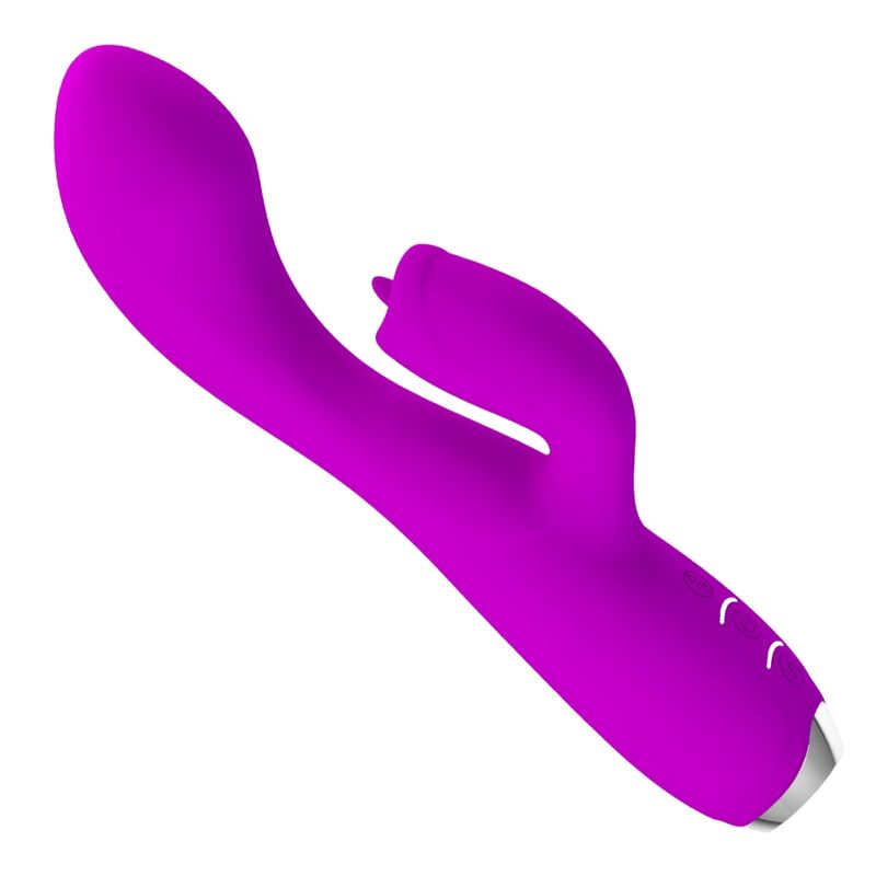 PRETTY LOVE - VIBRADOR CONEJO RECARGABLE GLORIA - IMPERMEABLE MORADO
