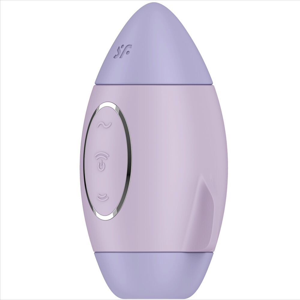 SATISFYER - VIBRADOR DE DOBLE EMPUJE CON CONTROL DE MISIÓN, PEQUEÑO, MORADO