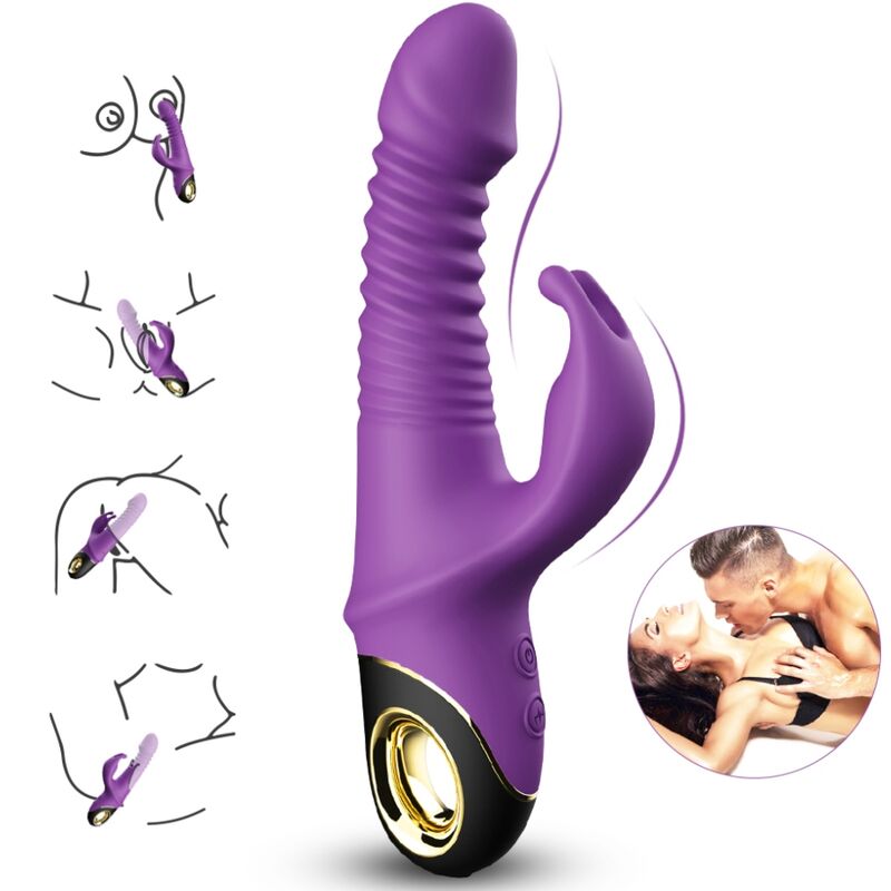 ARMONY - DILDO VIBRADOR CONEJITO PÚRPURA ZING