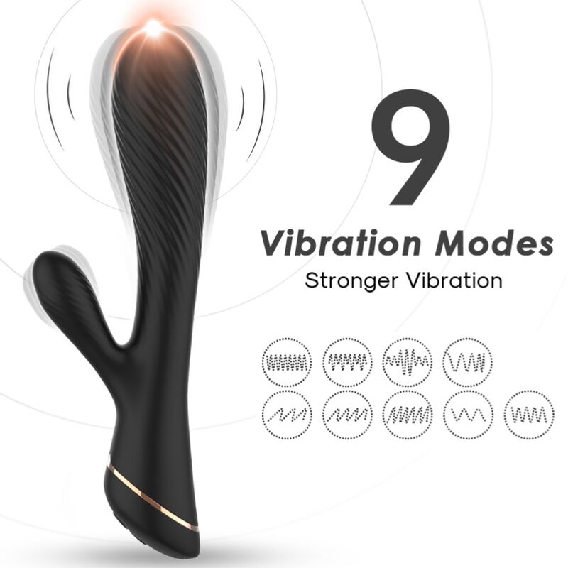 ARMONY - VIBRADOR CONEJO DE SILICONA NEGRO