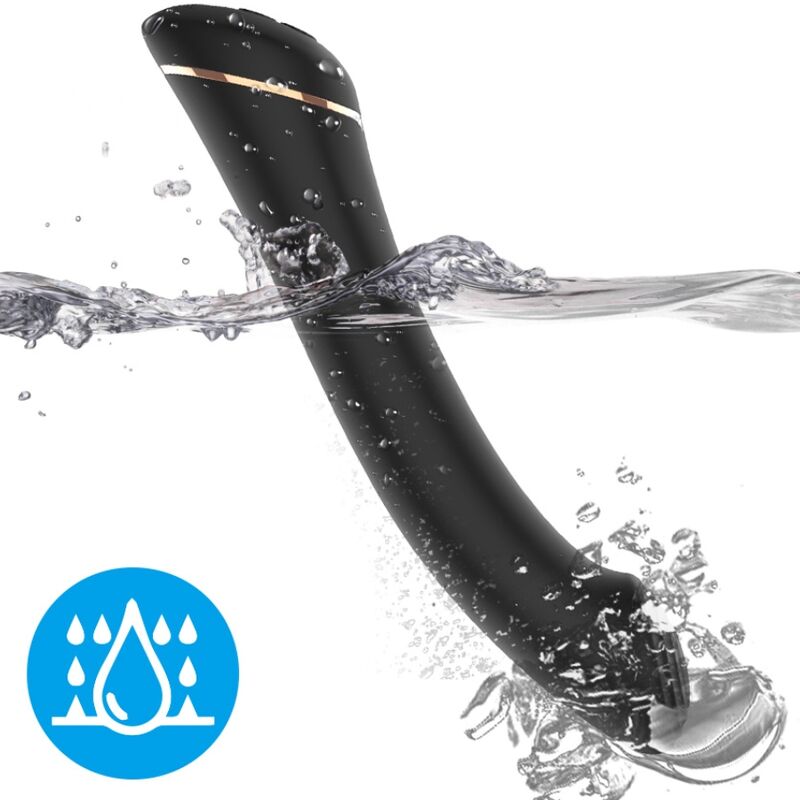 ARMONY - VIBRADOR DE CABEZA PLANA DE SILICONA NEGRA