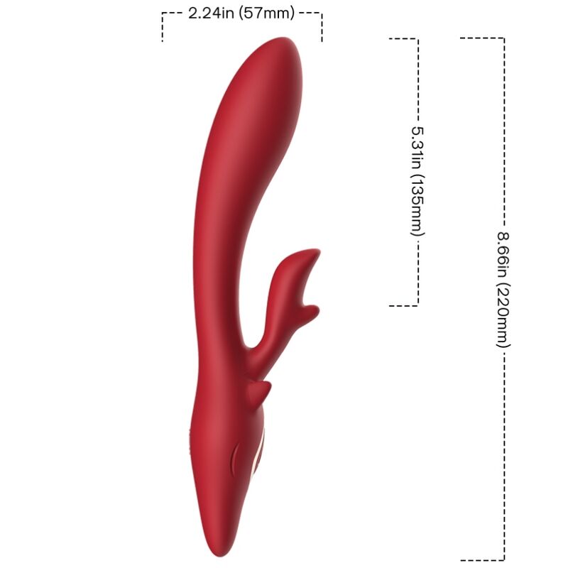ARMONY - VIBRADOR CONEJO CURVO ROJO ELK