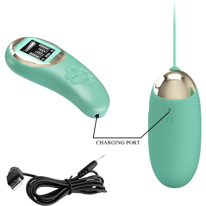 PRETTY LOVE - HUEVO VIBRADOR DE CONTROL REMOTO VERDE MINA