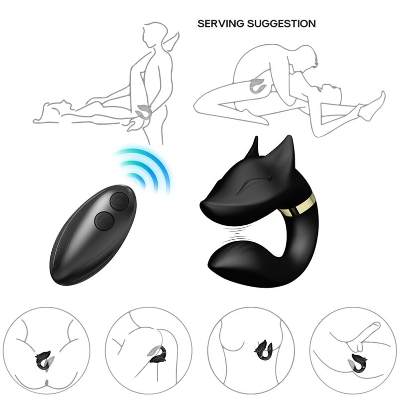 ARMONY - FOX VIBRADOR PARA PAREJAS CONTROL REMOTO NEGRO