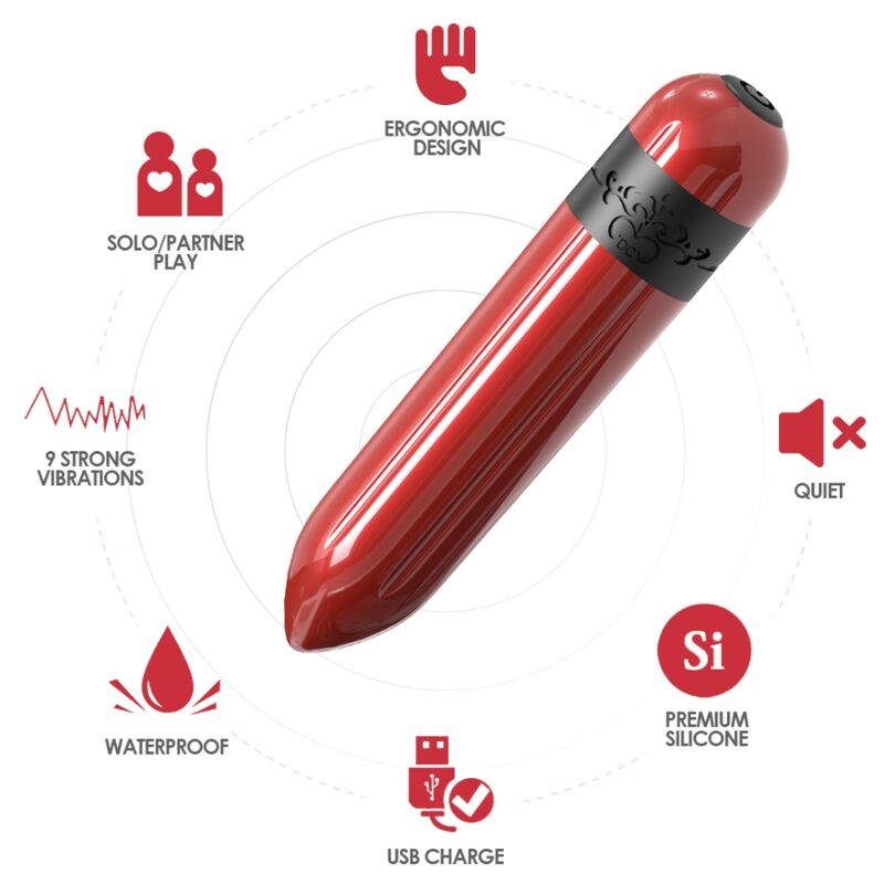 FOGUETE VIBRADOR BALA FÚCSIA