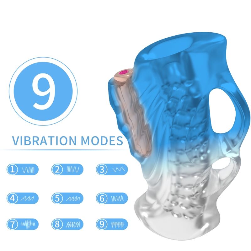 ARMONY - MASTURBADOR Y VIBRADOR DE DEDOS DEGRADADO AZUL