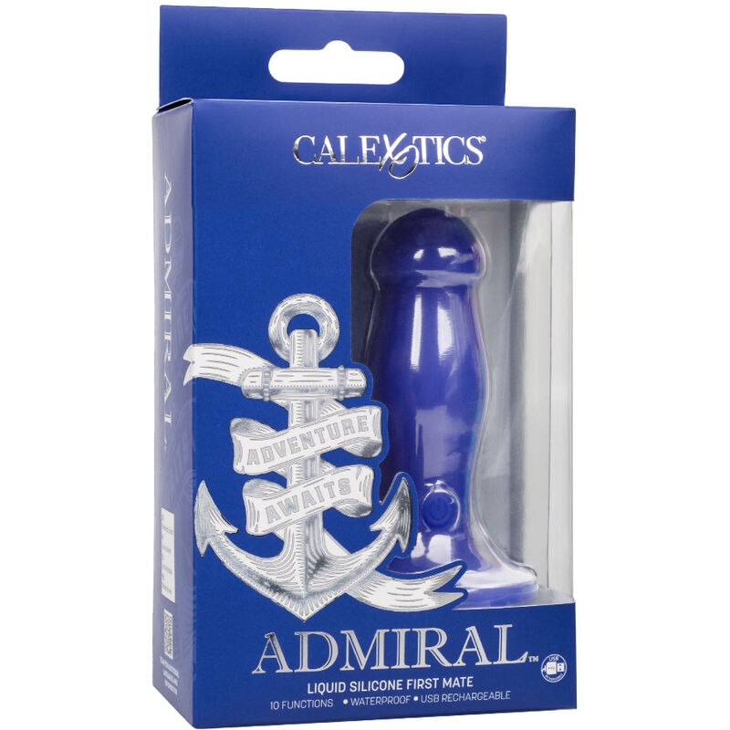 CALEXOTICS - PLUG ANAL CON VIBRADOR ADMIRAL FIRST MATE AZUL