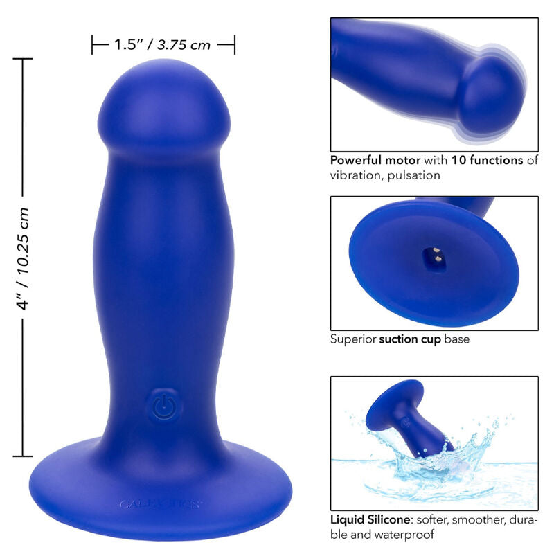 CALEXOTICS - PLUG ANAL CON VIBRADOR ADMIRAL FIRST MATE AZUL