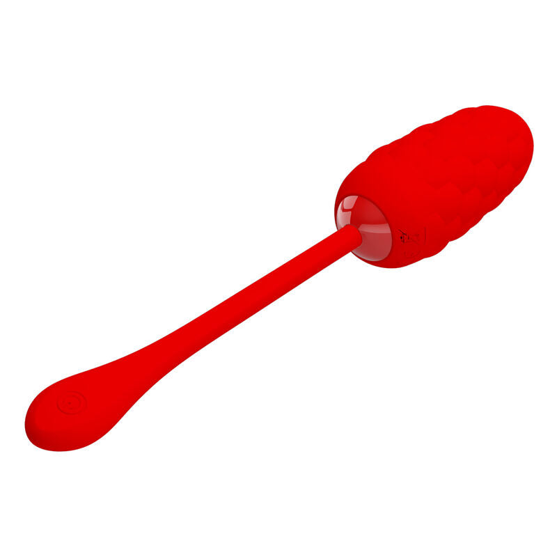 PRETTY LOVE - HUEVO VIBRADOR TEXTURIZADO ROJO RECARGABLE EN COLOR AZUL MARINO