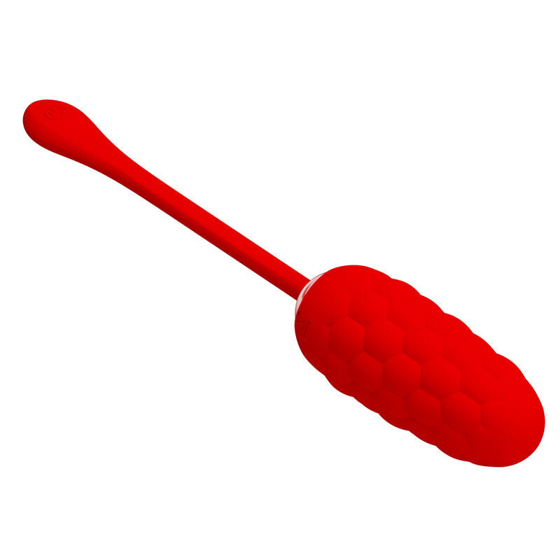PRETTY LOVE - HUEVO VIBRADOR TEXTURIZADO ROJO RECARGABLE EN COLOR AZUL MARINO