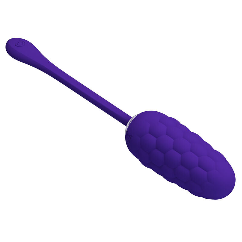 PRETTY LOVE - HUEVO VIBRADOR CON TEXTURA MARINA RECARGABLE MORADO
