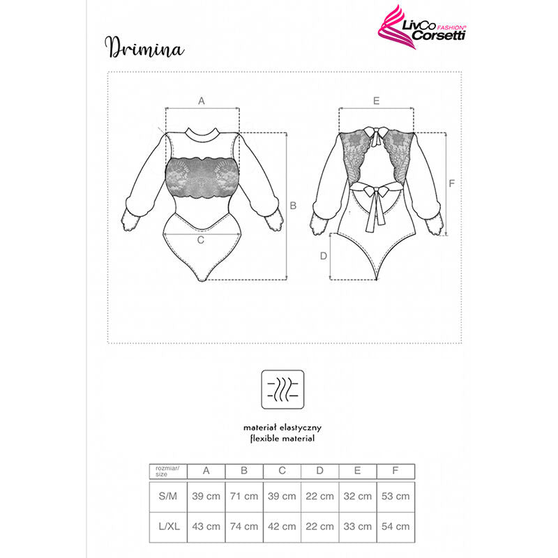 LIVCO CORSETTI MODA - DRIMINA LC90690 NANVY BODY AZUL L/XL