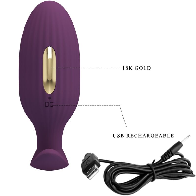 PRETTY LOVE - PLUG ANAL CONTROLADO POR APLICACIÓN PURPLE JEFFERSON