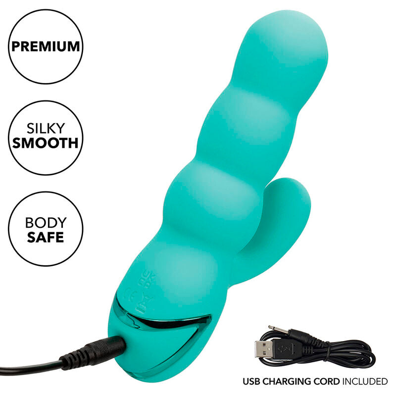 CALEXOTICS - VIBRADOR DIVA RABBIR AQUA GREEN SEA DE CALIFORNIA DREAMING