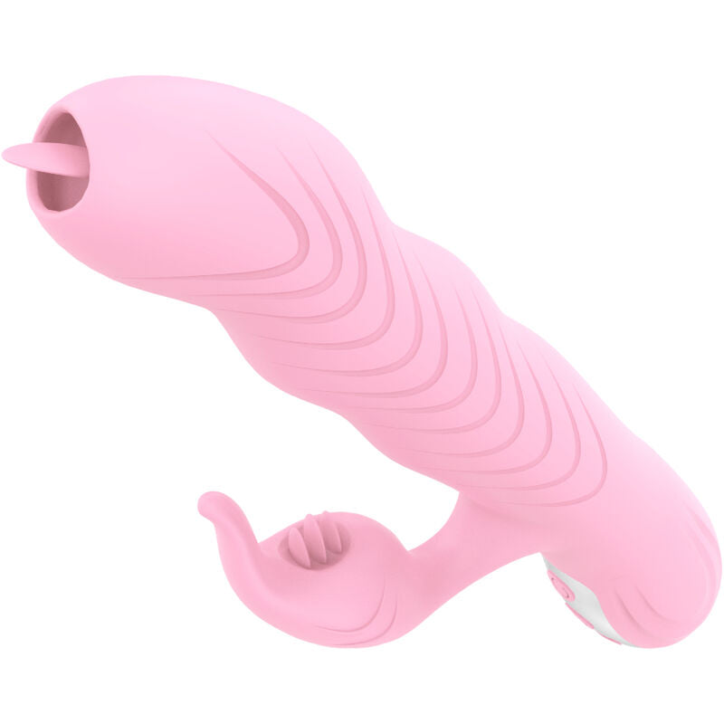 ARMONY - MARCIA VIBRADOR Y LENGUA DOBLE EMPUJANTE EFECTO CALOR ROSA