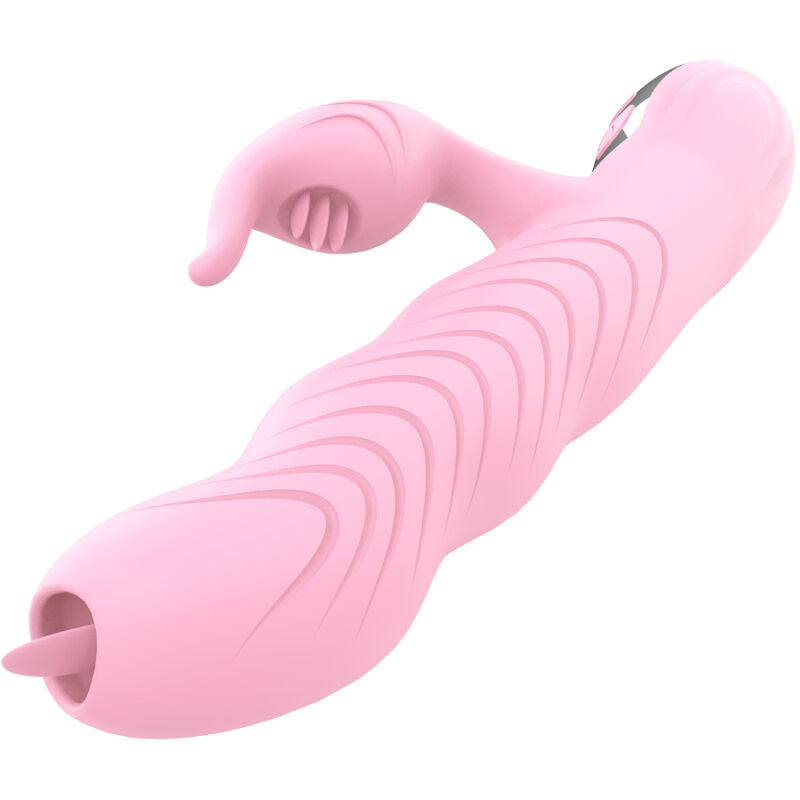 ARMONY - MARCIA VIBRADOR Y LENGUA DOBLE EMPUJANTE EFECTO CALOR ROSA