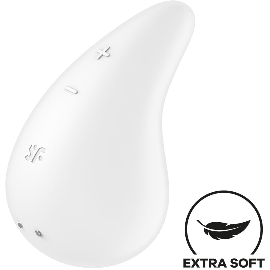 SATISFYER - VIBRADOR GOTA DE ROCÍO BLANCO PARA APOYAR