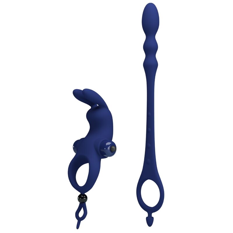 PRETTY LOVE - ANILLO VIBRADOR AYAD RABBIT CON TAPÓN AZUL
