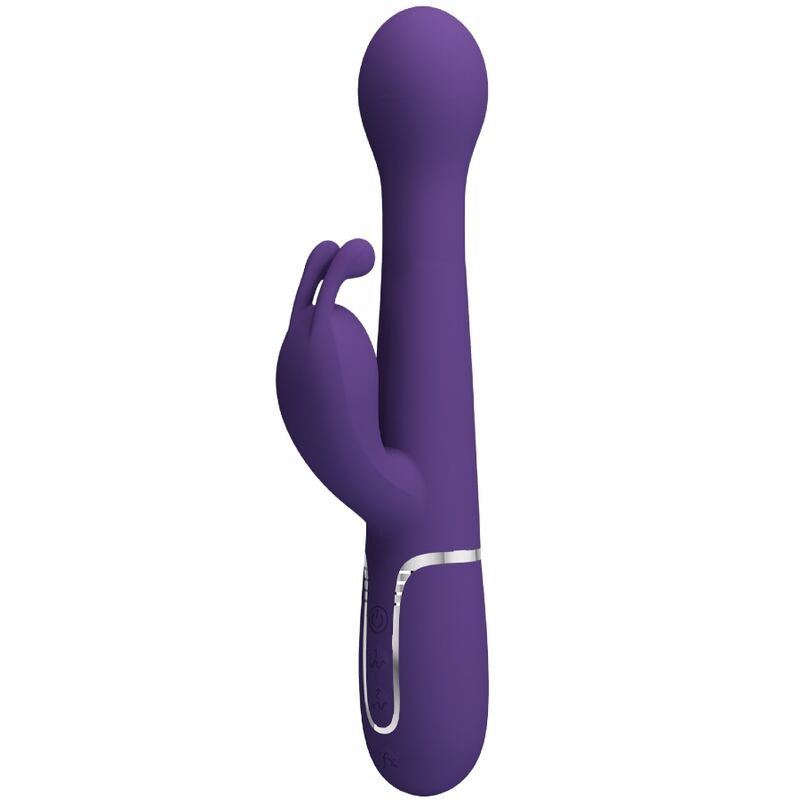 PRETTY LOVE - VIBRADOR CONEJO MULTIFUNCIÓN PÚRPURA 3 EN 1 DEJON