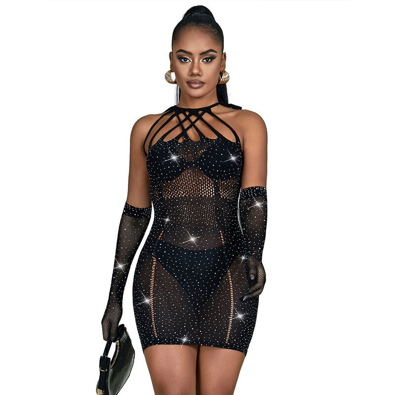 SUBBLIME - 952235 VESTIDO DE RED TIRANTES NEGRO TALLA ÚNICA