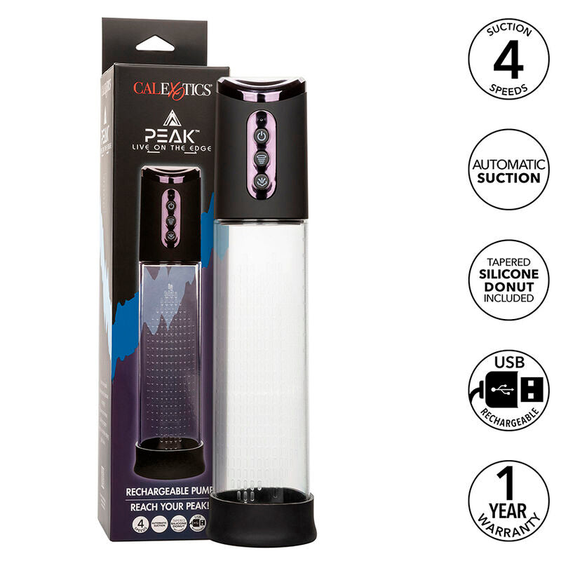 CALEXOTICS - BOMBA DE SUCCIÓN PEAK DE 4 VELOCIDADES NEGRA