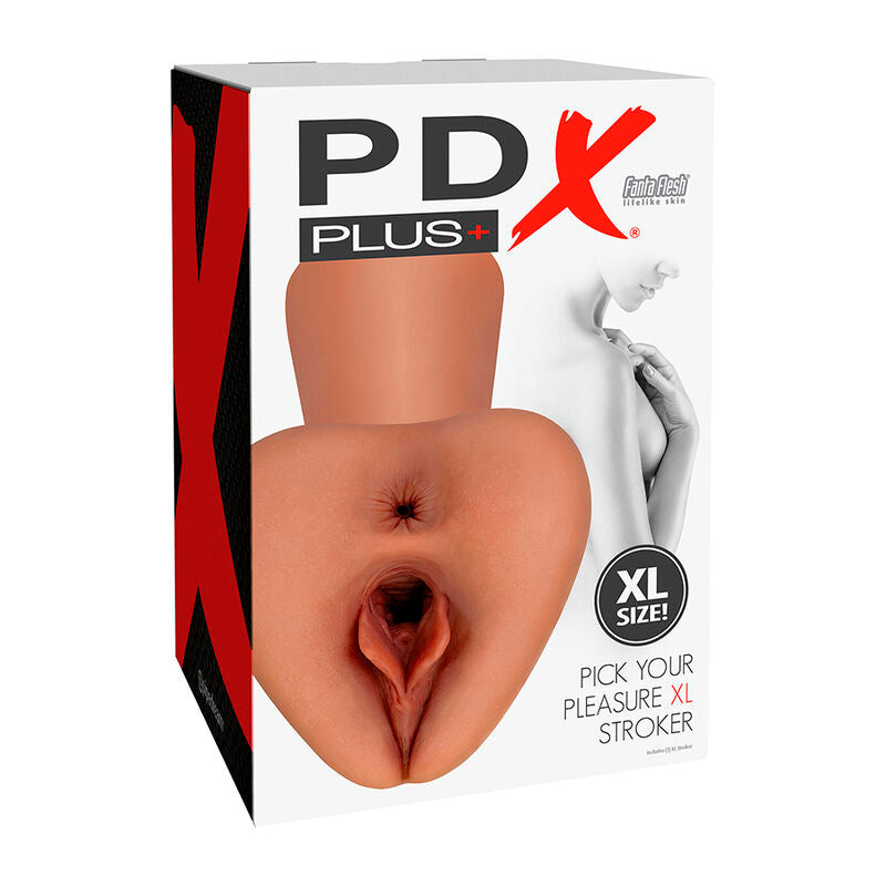 PDX PLUS - PICK YOUR PLEASURE XL REALISTA STROKER MARROM