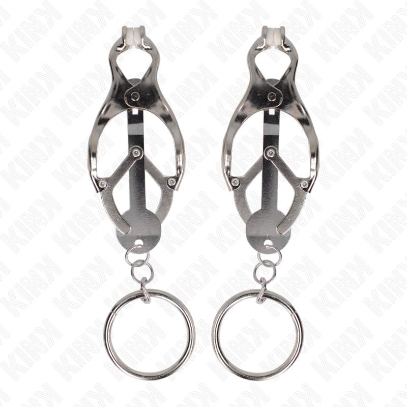 KINK - CLIPS DE BOQUILLA DE PLATA CON ANILLO TÓRICO DE TRÉBOL JAPONÉS