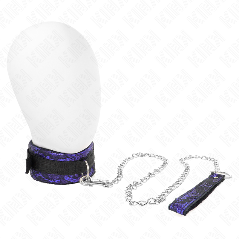 KINK - COLLAR CORTO DE ENCAJE DE TERCIOPELO CON CINTURÓN DE 105 CM CON DEFECTO DE NYLON 44 X 5,5 CM