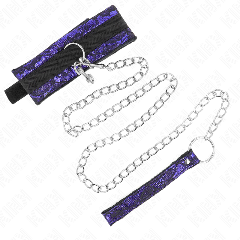 KINK - COLLAR CORTO DE ENCAJE DE TERCIOPELO CON CINTURÓN DE 105 CM CON DEFECTO DE NYLON 44 X 5,5 CM