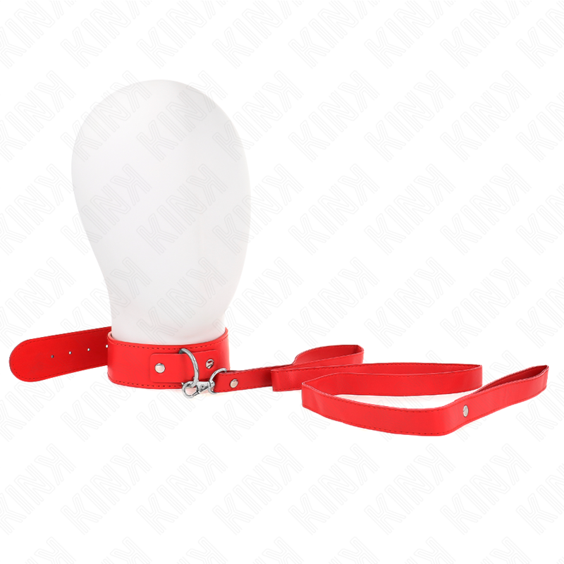 KINK - COLLAR CON CINTURÓN 116 CM CORREA AJUSTABLE ROJA 32-50 CM X 8 CM