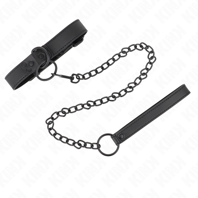KINK - COLLAR OSCURO CON CORREA 65 CM AJUSTABLE 37-54 CM X 3 CM