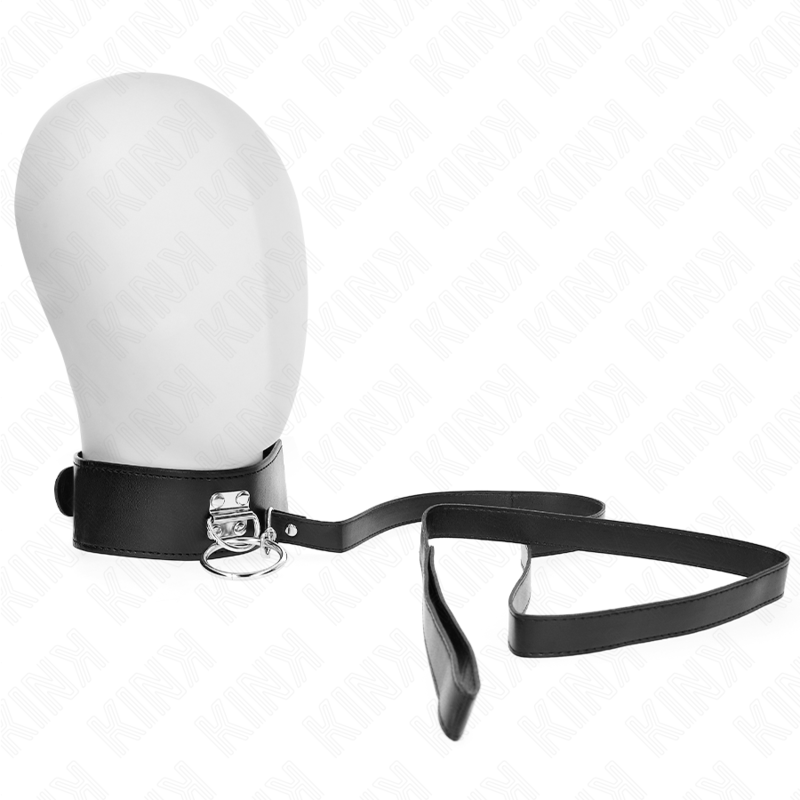 KINK - COLLAR CON TACHUELAS DE 116 CM Y CORREA DE CUERO DE 50 X 5 CM